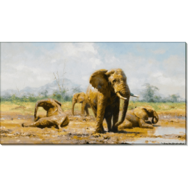 Слоны на водопое. Шеперд, Девид (20 век)