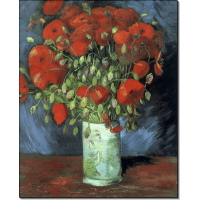 Ваза с красными маками (Vase with Red Poppies), 1886. Гог, Винсент ван