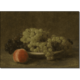 Натюрморт с виноградом и персиком. Фантен-Латур, Анри