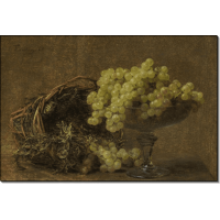 Натюрморт с виноградом в стеклянной вазе. Фантен-Латур, Анри