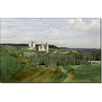 Пейзаж с видом на замок Пьерфон. Коро, Жан-Батист Камиль