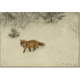 Лисица в зимнем пейзаже. Лильефорс, Бруно