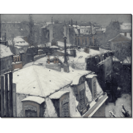 Крыши в снегу (Эффект снега). Кайботт, Густав