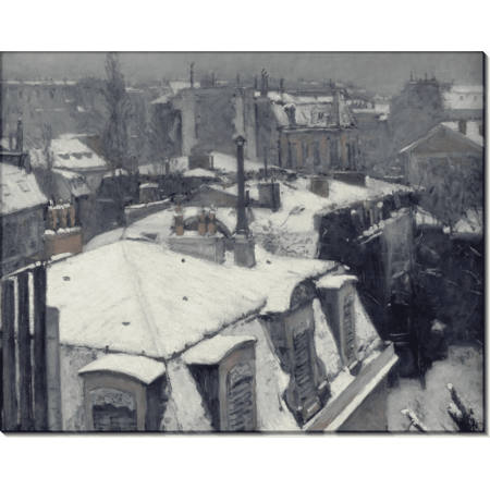 Крыши в снегу (Эффект снега). Кайботт, Густав 